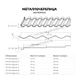 Металлочерепица МЕТАЛЛ ПРОФИЛЬ Монтерроса-X NormanMP (ПЭ-01-3020-0.5)